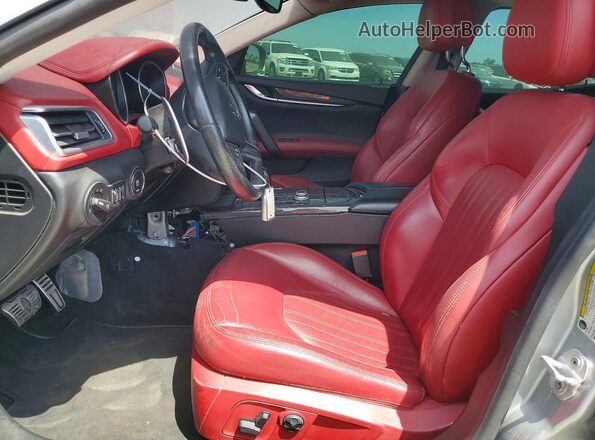 ZAM57RSS7H1218653 2017 MASERATI GHIBLI Silver Front interior view