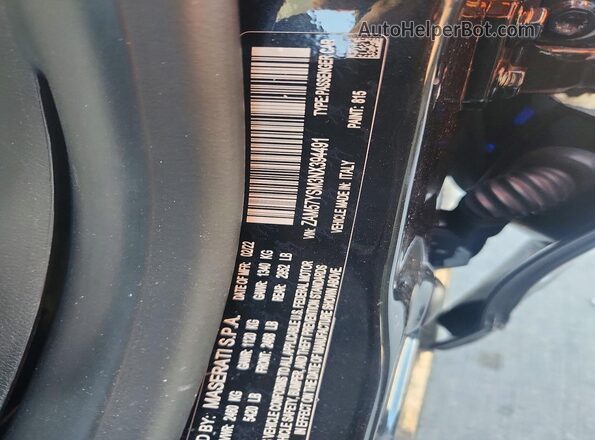 ZAM57YSM3NX394491 2022 MASERATI GHIBLI Black VIN կոդի պիտակի տեսք