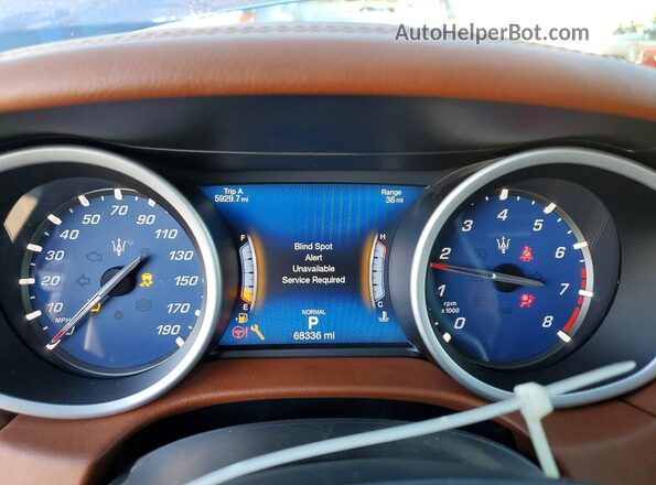 ZAM57YTA2K1309899 2019 MASERATI GHIBLI Blue ხელსაწყოთა პანელის ხედი
