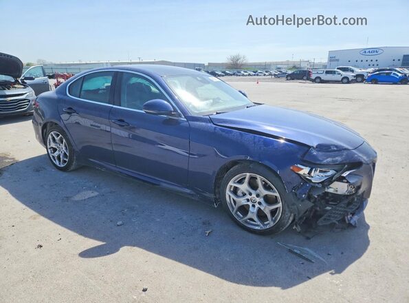 ZARFAMBN1M7647985 2021 ALFA ROMEO GIULIA Синий Передняя правая четверть