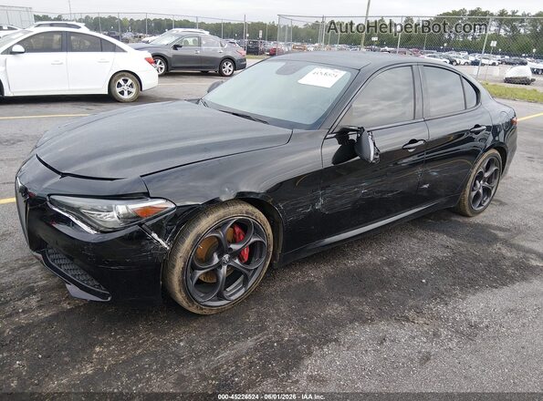 ZARFAMBN7K7601056 2019 ALFA ROMEO GIULIA Черный Передняя левая четверть