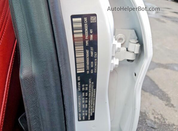 ZARFAMBNXK7600497 2019 ALFA ROMEO GIULIA White Вид наклейки з VIN-кодом