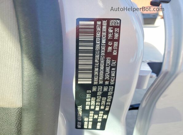 ZASPAJAN0L7C90819 2020 ALFA ROMEO STELVIO Silver Vista de la etiqueta del VIN