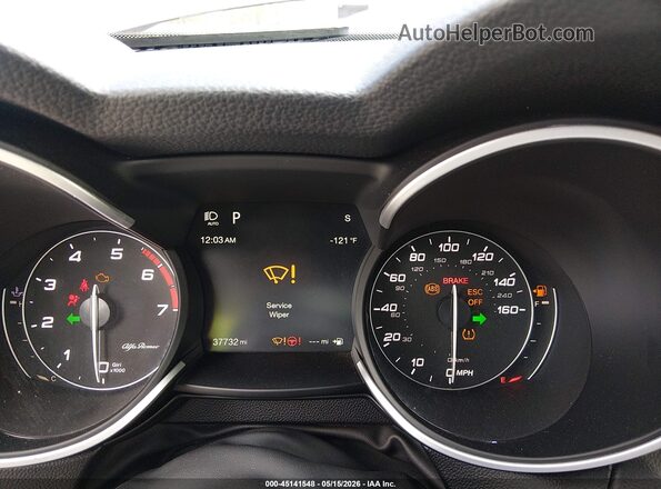 ZASPAJAN1K7C51994 2019 ALFA ROMEO STELVIO Brown Widok tylnych siedzeń