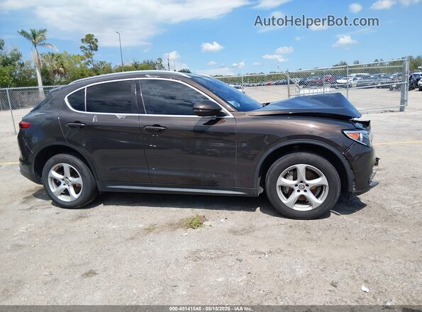 ZASPAJAN1K7C51994 2019 ALFA ROMEO STELVIO Brown Widok wnętrza z tyłu