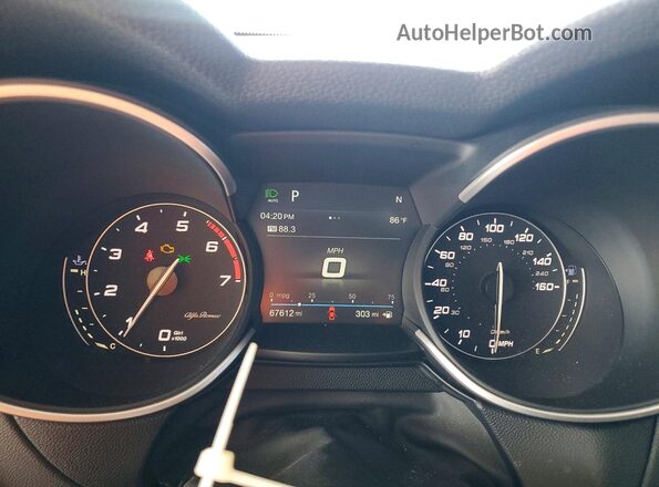 ZASPAJAN3K7C70448 2019 ALFA ROMEO STELVIO Blue Սարքավորումների վահանակի տեսք