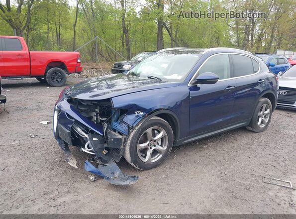 ZASPAKAN3M7D18698 2021 ALFA ROMEO STELVIO Blue Передня ліва чверть