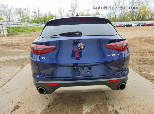 ZASPAKBN0K7C43325 2019 ALFA ROMEO STELVIO Blue Вид ззаду