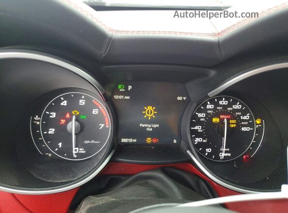 ZASPAKBN0M7D05471 2021 ALFA ROMEO STELVIO Red Widok zestawu wskaźników