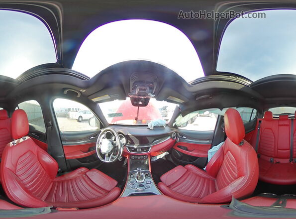 ZASPAKBN0M7D05471 2021 ALFA ROMEO STELVIO Red Widok wnętrza 360 stopni