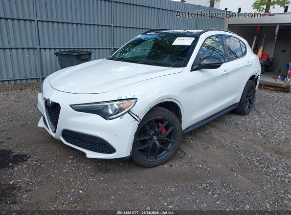 ZASPAKBN3K7C65738 2019 ALFA ROMEO STELVIO White Առջևի ձախ երեք քառորդ տեսարան