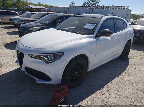 ZASPAKBN3M7D02127 2021 ALFA ROMEO STELVIO White Vista tres cuartos delantera izquierda