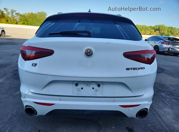 ZASPAKBN6M7D20685 2021 ALFA ROMEO STELVIO White Вид ззаду