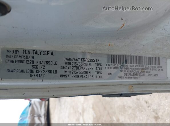 ZFBERFAB1H6E60393 2017 RAM PROMASTER CITY White Engine compartment view