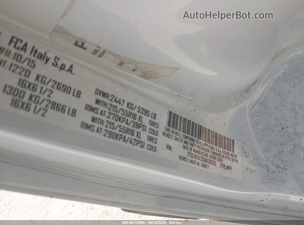 ZFBERFAT2G6B36926 2016 RAM PROMASTER CITY White Շարժիչի բաժամունքի տեսք