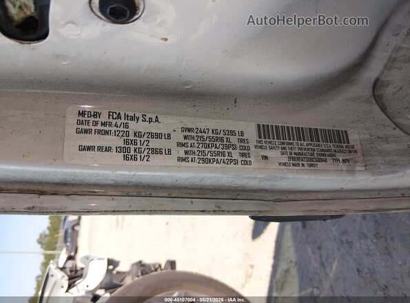 ZFBERFAT3G6C68948 2016 RAM PROMASTER CITY White Vista del compartimento del motor