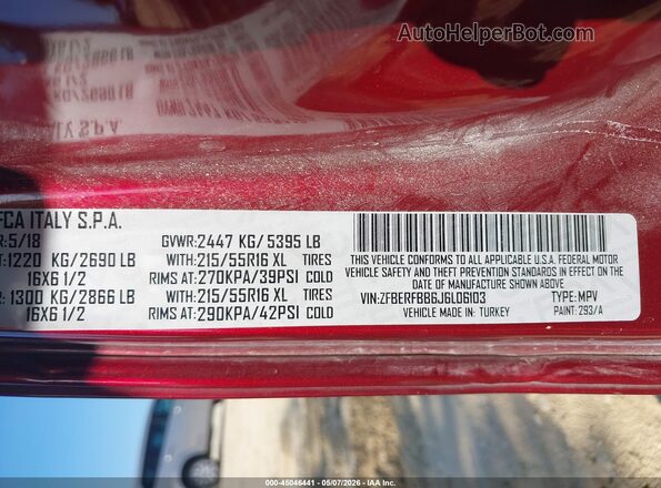ZFBERFBB6J6L06103 2018 RAM PROMASTER CITY Red Widok komory silnika