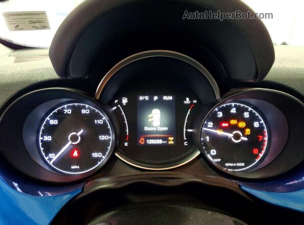 ZFBNFYB12LP882568 2020 FIAT 500X Blue Widok zestawu wskaźników