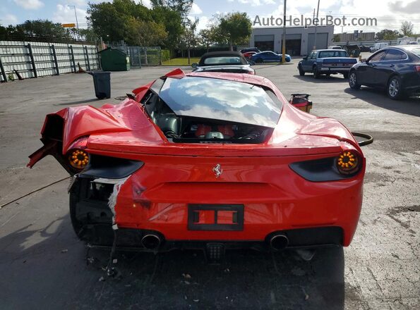 ZFF79ALA5G0217425 2016 FERRARI 488 Красный Вид сзади