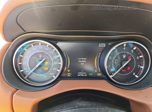 ZN661XUAXNX397247 2022 MASERATI LEVANTE Blue Вид щитка приладів