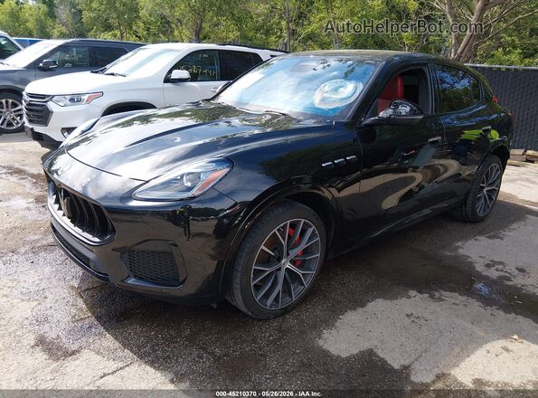 ZN682AVM3P7434198 2023 MASERATI GRECALE Black წინა მარცხენა ხედი სამი მეოთხედიდან