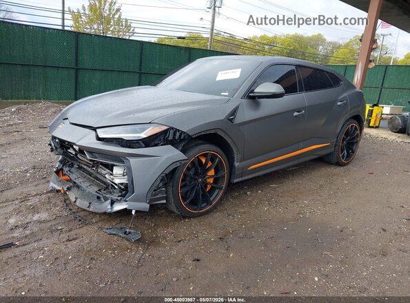 ZPBUA1ZLXNLA19302 2022 LAMBORGHINI URUS Gray Առջևի ձախ երեք քառորդ տեսարան