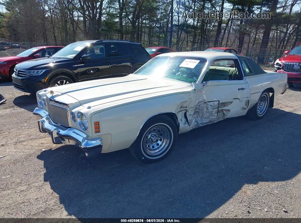 0000SS22N7R255705 1977 CHRYSLER CORDOBA Кремовый Передняя левая четверть