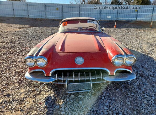 00867S109919 1960 CHEVROLET CORVETTE Красный Вид спереди