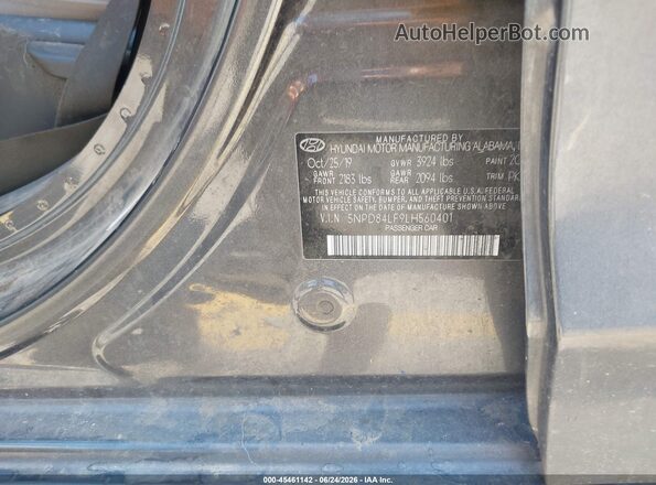 5NPD84LF9LH560401 2020 HYUNDAI ELANTRA Black Շարժիչի բաժամունքի տեսք