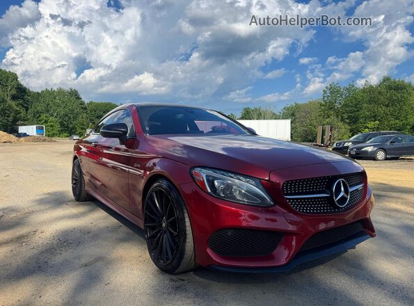 WDDWJ6EB1HF479421 2017 MERCEDES-BENZ C Red 