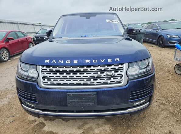 SALGS2VFXGA258914 2016 LAND ROVER RANGE ROVER Blue Rear view