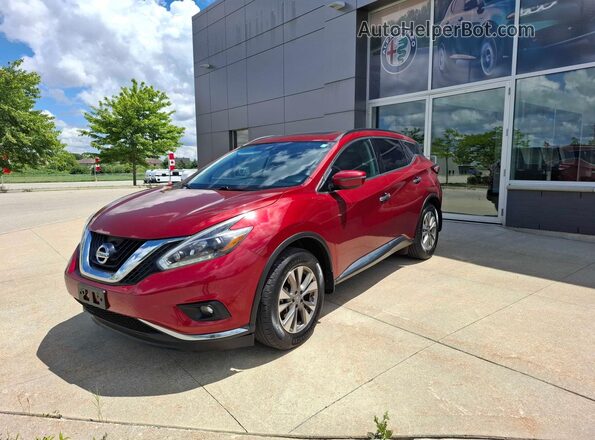 5N1AZ2MH7JN167140 2018 NISSAN MURANO Red Հետևի աջ