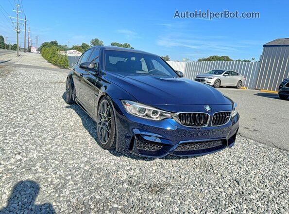WBS8M9C59G5D30537 2016 BMW M3 Синий Задняя левая четверть