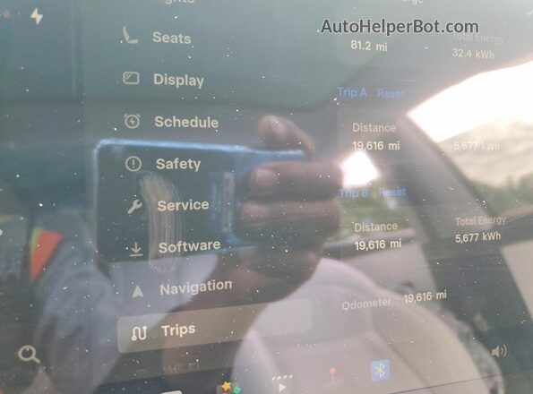 5YJ3E1EB2RF822019 2024 TESLA MODEL Black უკანა სავარძლების ხედი