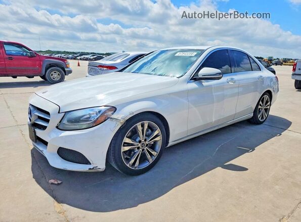 55SWF4JB7JU241796 2018 MERCEDES-BENZ C Белый Задняя левая четверть