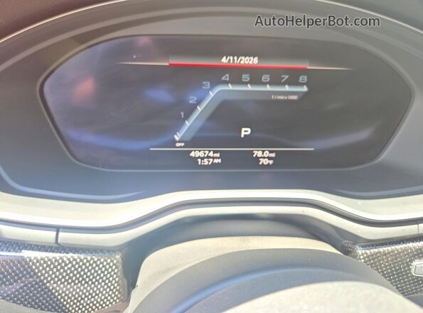 WAUB4AF42LA064663 2020 AUDI S4 Gray ხელსაწყოთა პანელის ხედი