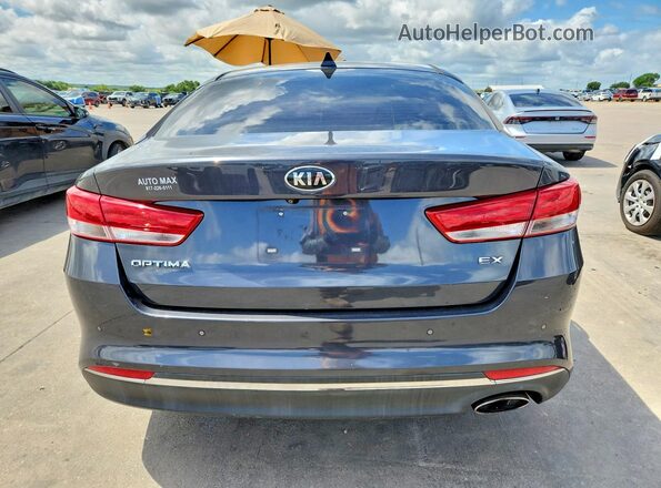 5XXGU4L39JG215893 2018 KIA OPTIMA Charcoal Front interior view