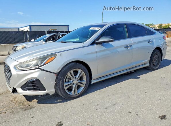 5NPE34AF5JH684684 2018 HYUNDAI SONATA Серебряный Задняя левая четверть