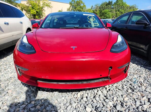 5YJ3E1EBXMF902886 2021 TESLA MODEL Red Հետևի տեսք