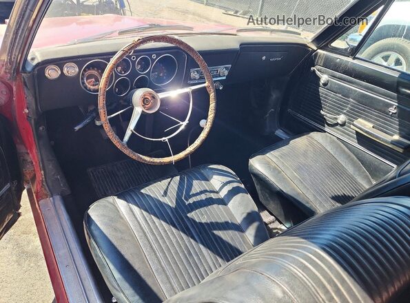 107675W220012 1965 CHEVROLET CORVAIR Red Vista del salpicadero