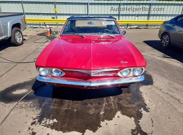 107675W220012 1965 CHEVROLET CORVAIR Red Vista frontal