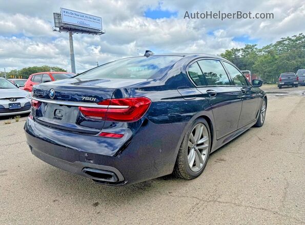 WBA7F2C51HG421483 2017 BMW 7 SERIES Синий Вид спереди