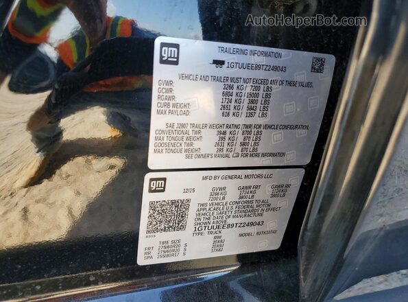 1GTUUEE89TZ249043 2026 GMC SIERRA Black VIN կոդի պիտակի տեսք