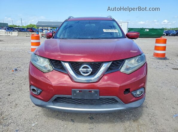 5N1AT2MVXGC732900 2016 NISSAN ROGUE Red Rear view