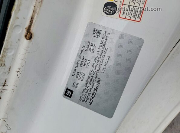 1G1FH1R73H0132411 2017 CHEVROLET CAMARO White 