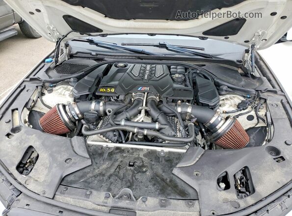 WBSJF0C5XKB284540 2019 BMW M5 White ძრავის განყოფილების ხედი