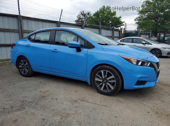 3N1CN8EV6ML826381 2021 NISSAN VERSA Blue Դիմացի տեսք