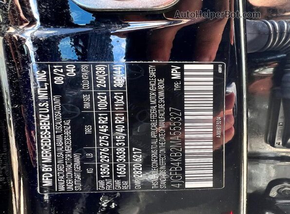 4JGFB4KB2MA555327 2021 MERCEDES-BENZ GLE Black 