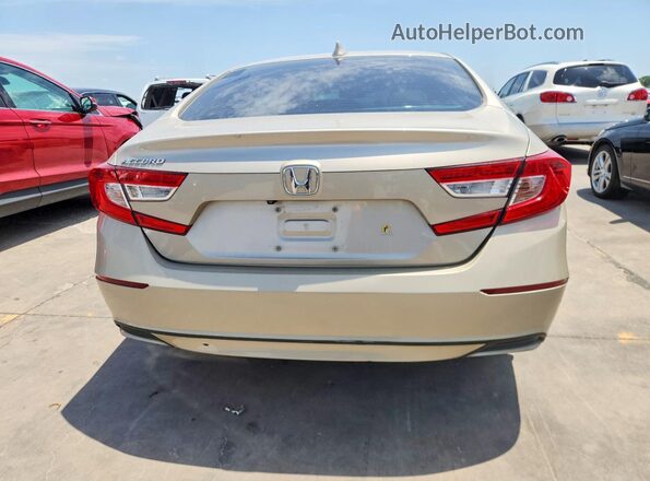 1HGCV1F10KA025919 2019 HONDA ACCORD Желто-коричневый Вид салона спереди