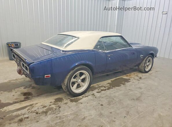 124378N317983 1968 CHEVROLET CAMARO Blue Задня права чверть